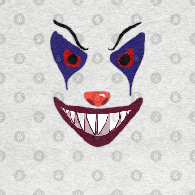 Scary clown head by BadDrawnStuff